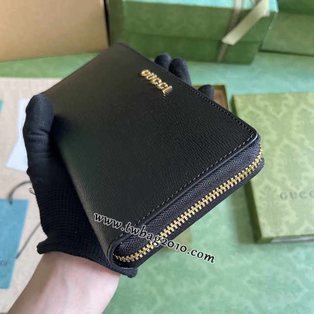 gucci專櫃新款原廠皮拉鏈長錢包 古馳飾手寫體Gucci標識長夾錢包 jcp1790